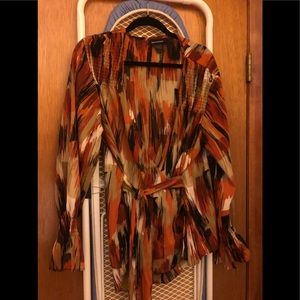 Ashley Steward Wrap top autumn colors size 16